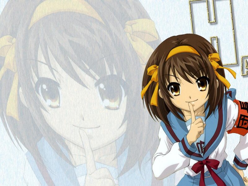 anime girl with finger to lips