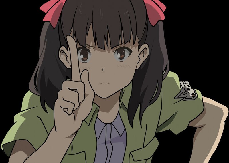 anime girl with finger up