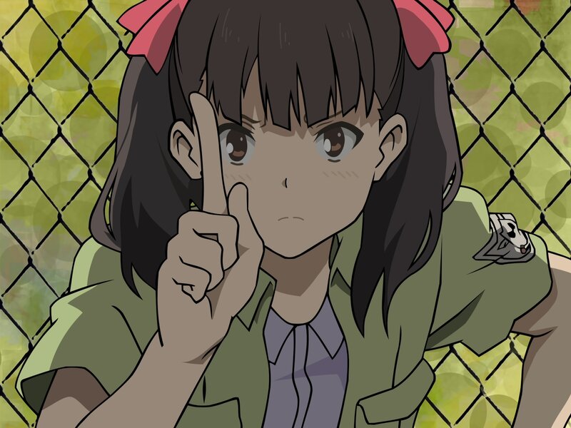 anime girl with finger up
