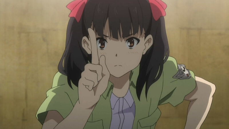 anime girl with finger up