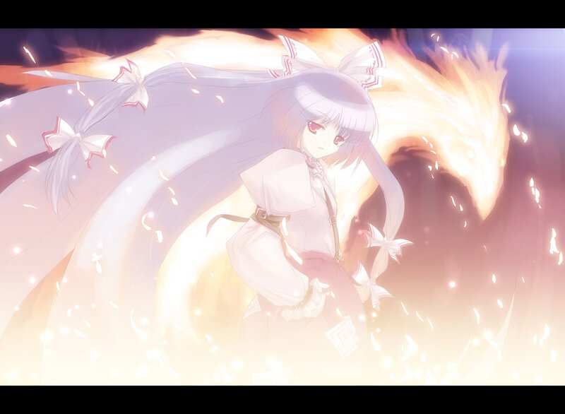anime girl with fire wings