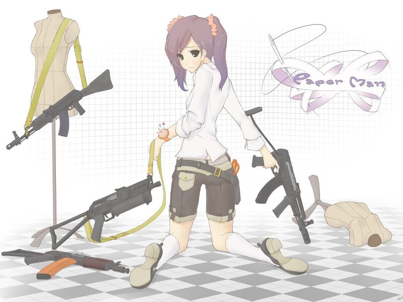 Anime girl with firearms