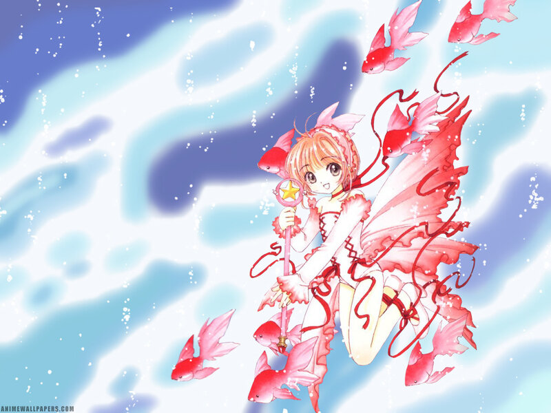 Anime girl with fish and wand
