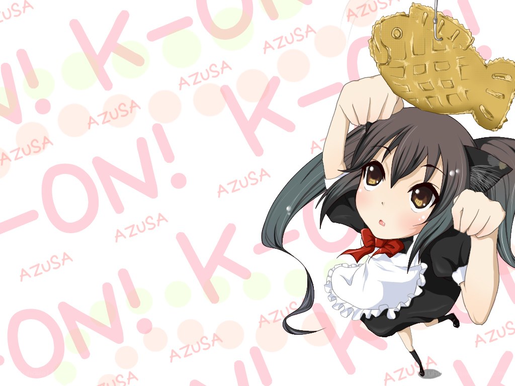 Anime girl with fish-shaped snack
