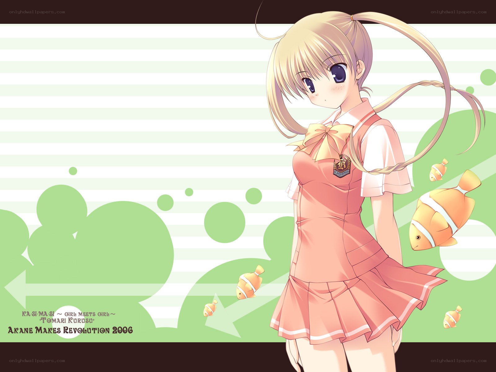 anime girl with fish