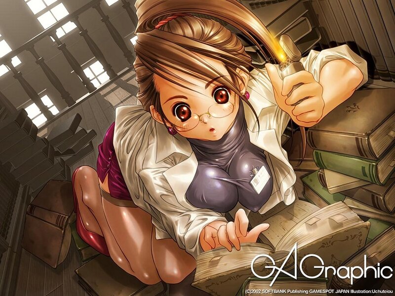 anime girl with flashlight