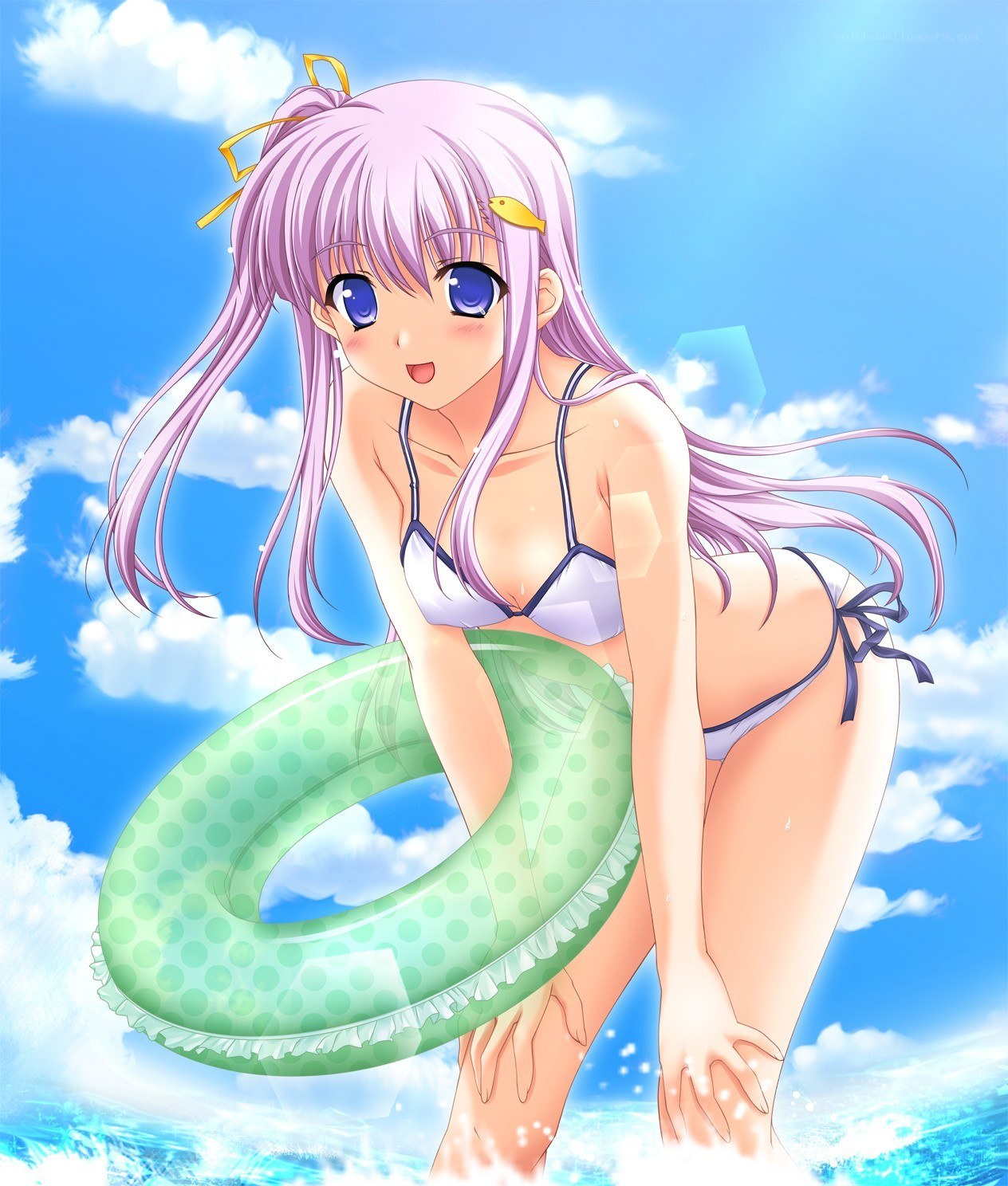 anime girl with floatie