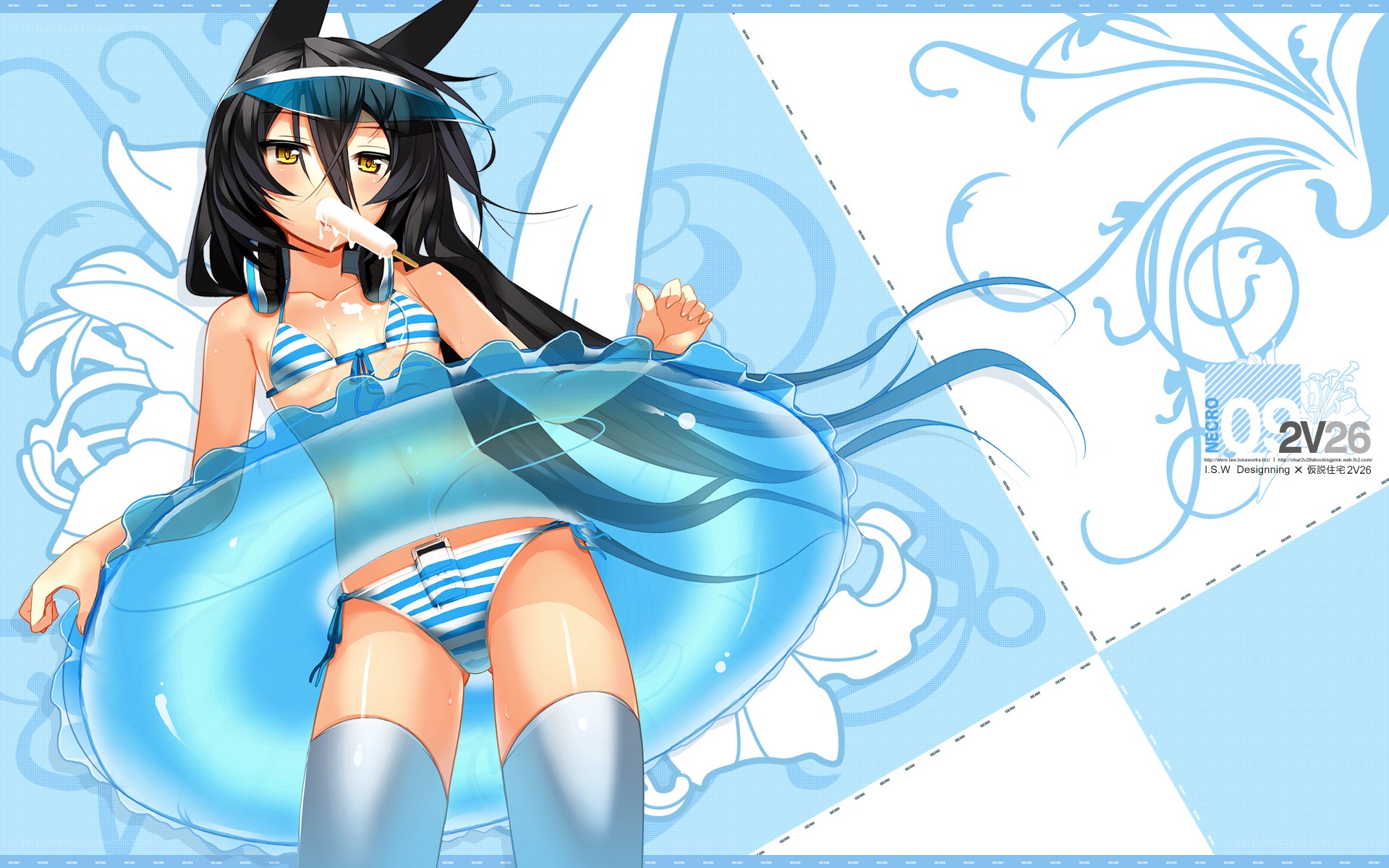 anime girl with floatie
