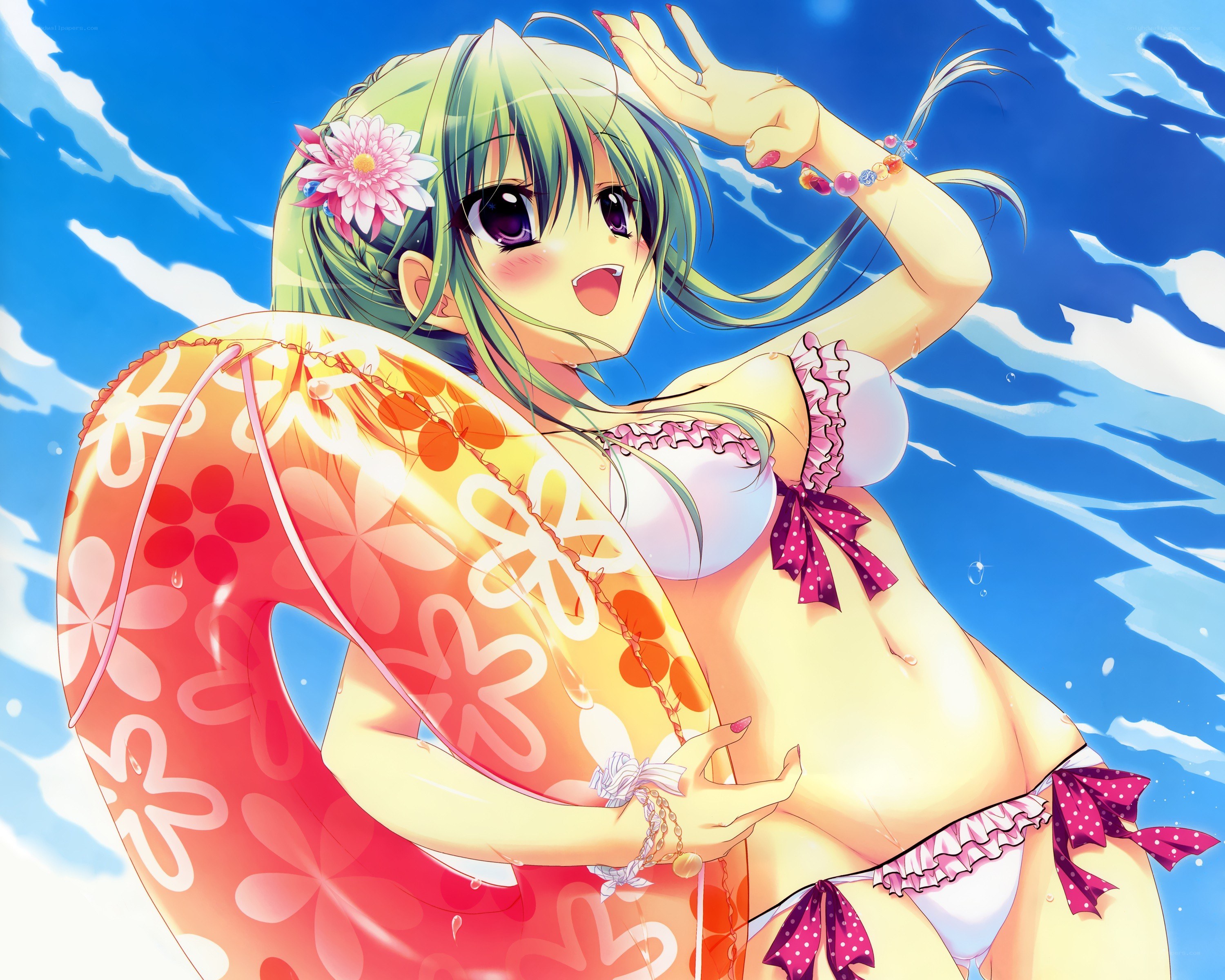 Anime girl with floatie