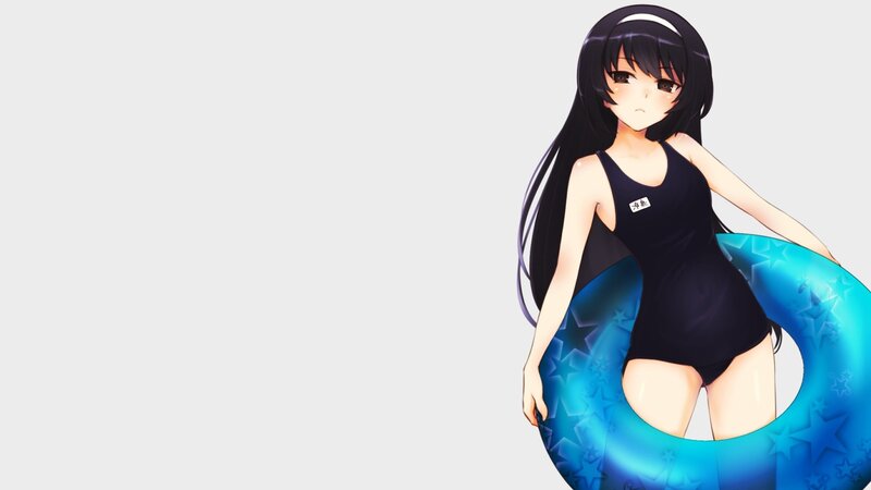 Anime Girl with Floatie — Black