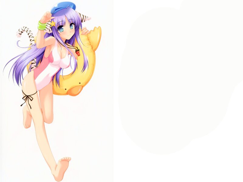 Anime Girl with Floatie — Purple