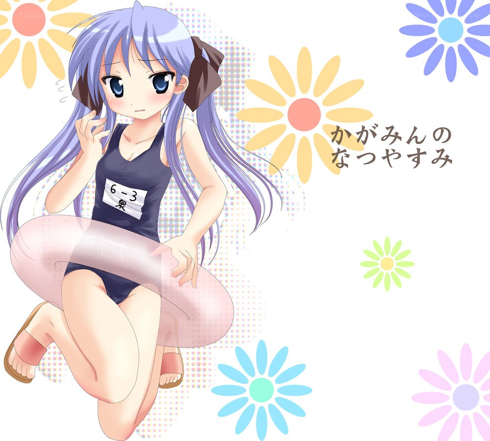 anime girl with floatie