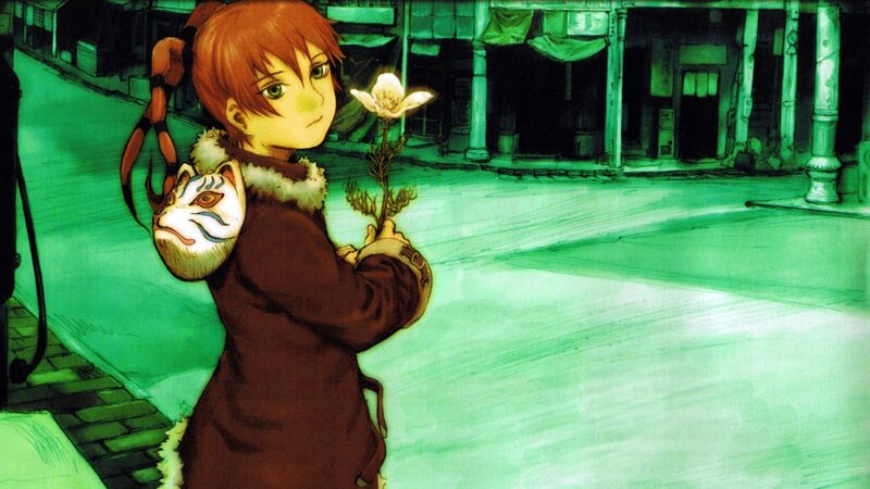 Anime girl with flower