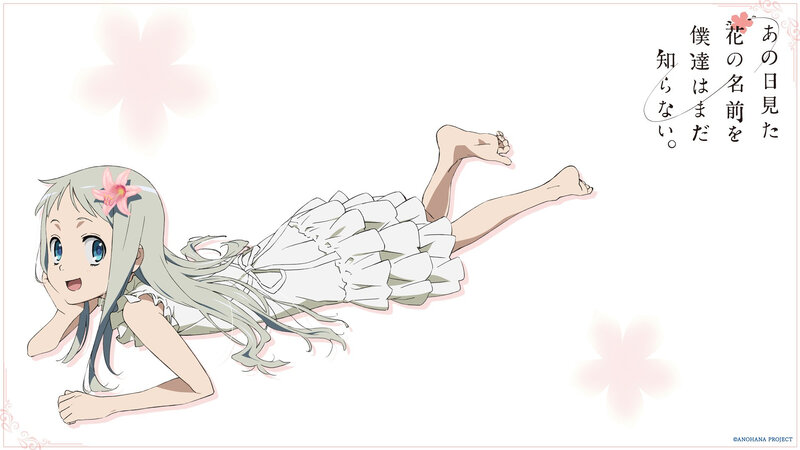 Anime girl with flower