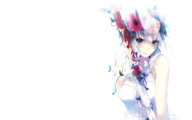 anime girl with flower crown