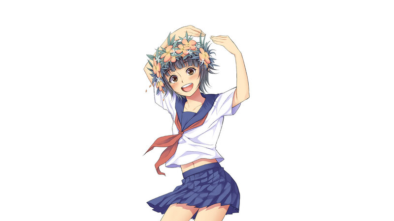 anime girl with flower crown