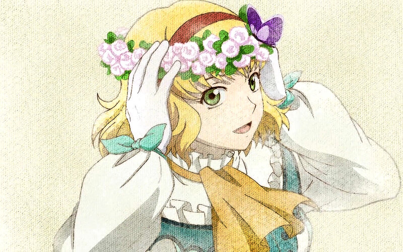 anime girl with flower crown