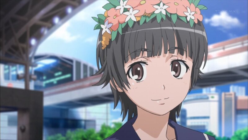 anime girl with flower crown