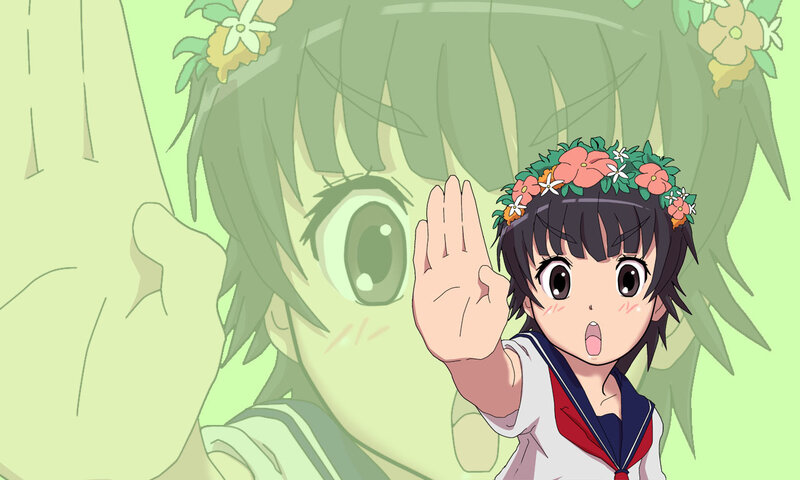 anime girl with flower crown
