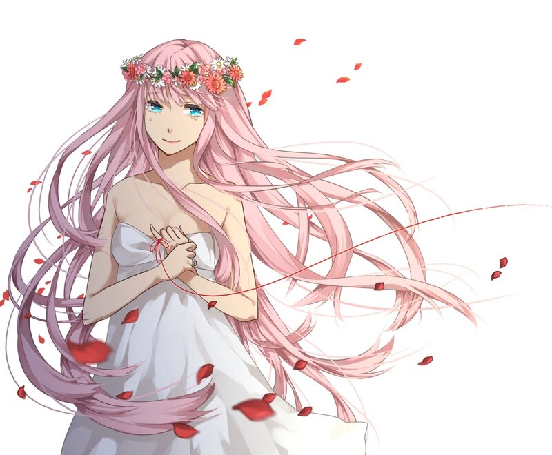 Anime girl with flower crown