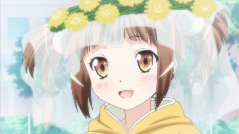 anime girl with flower crown
