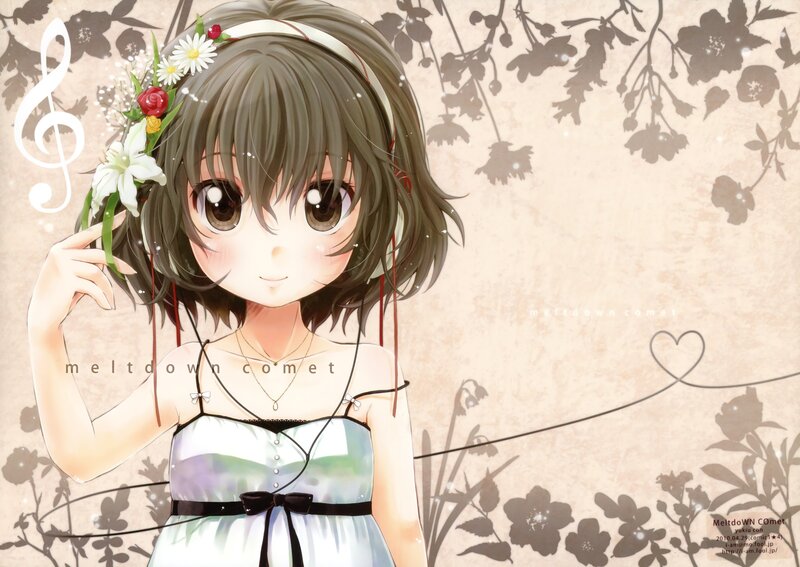 Anime girl with flower crown