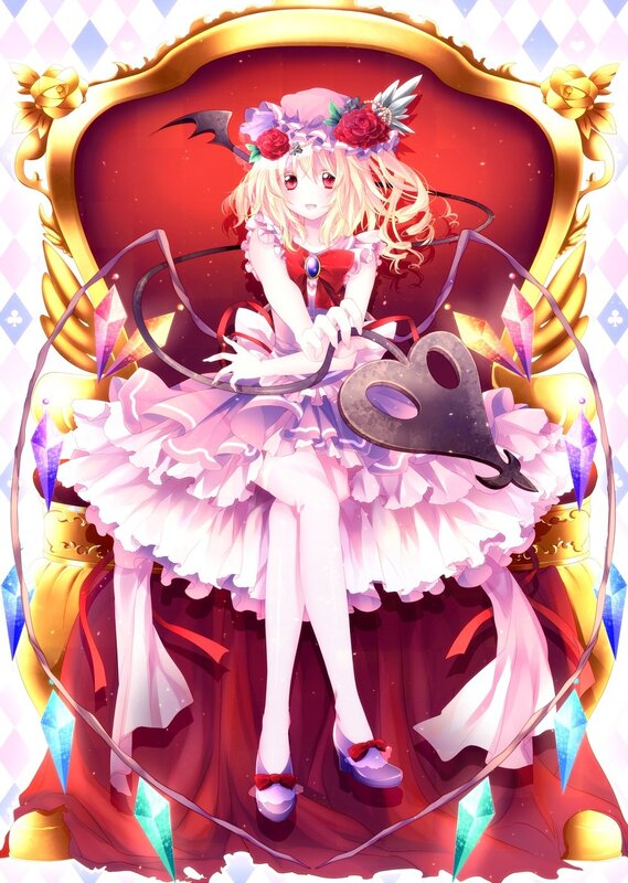 anime girl with flower crown