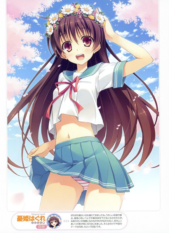 Anime girl with flower crown