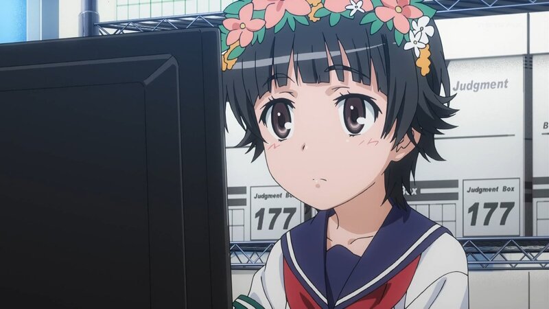 anime girl with flower crown