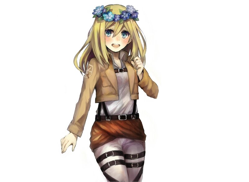 anime girl with flower crown