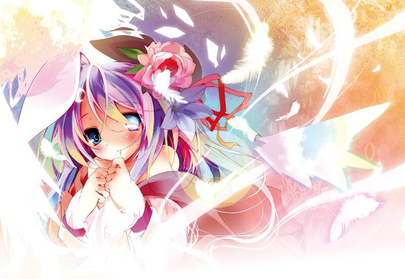 anime girl with flower crown