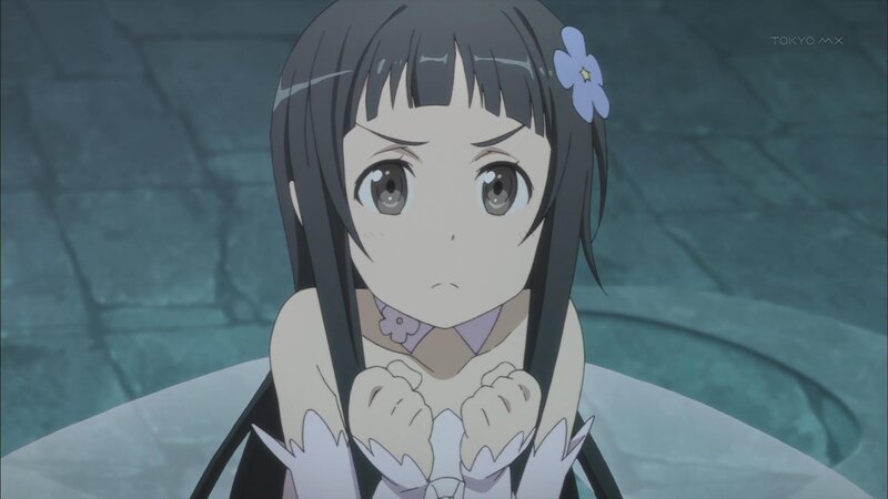 anime girl with flower hairpin
