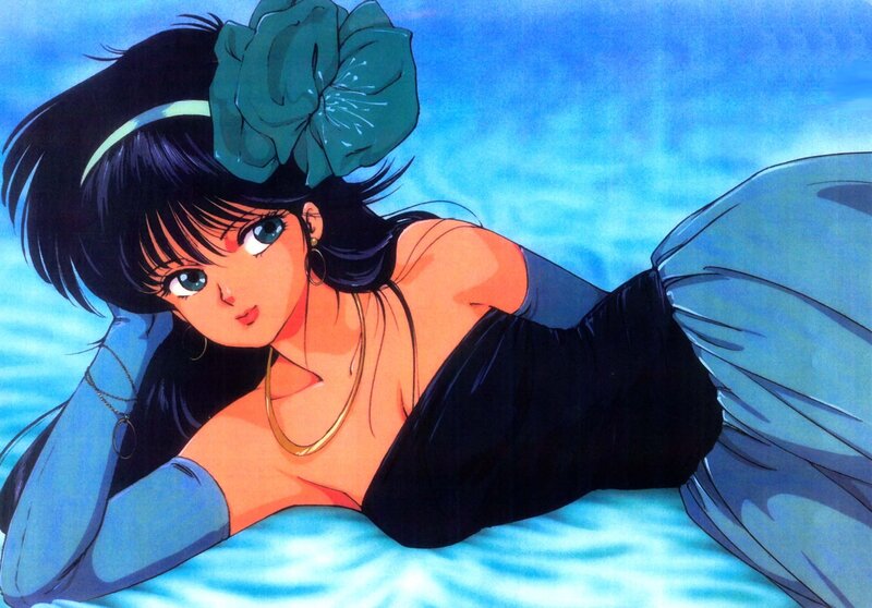 anime girl with flower headband