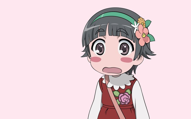 anime girl with flower headband
