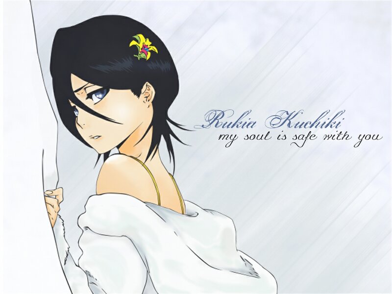 Anime Girl with Flower — White, Dramatic, Text
