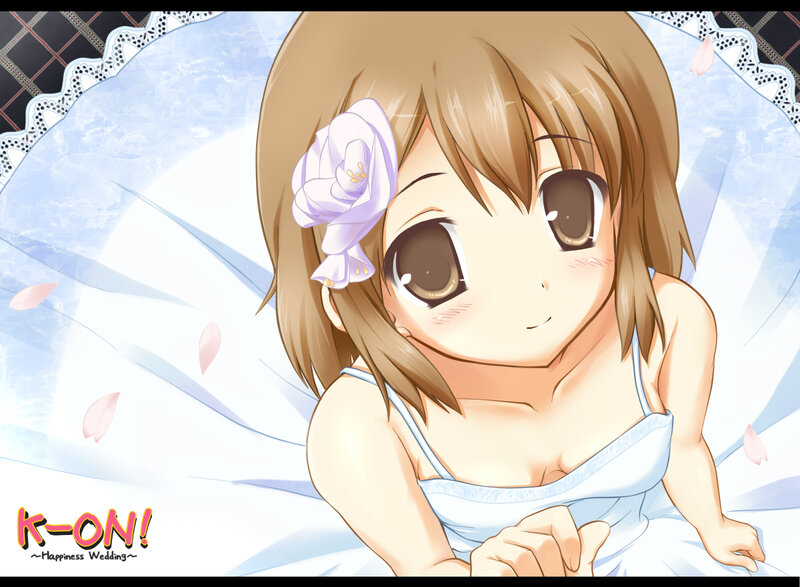 Anime Girl with Flower — White, Serene, Spring