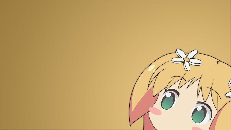 Anime Girl with Flower — Yellow, Cheerful