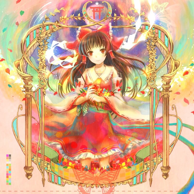 Anime girl with flowers