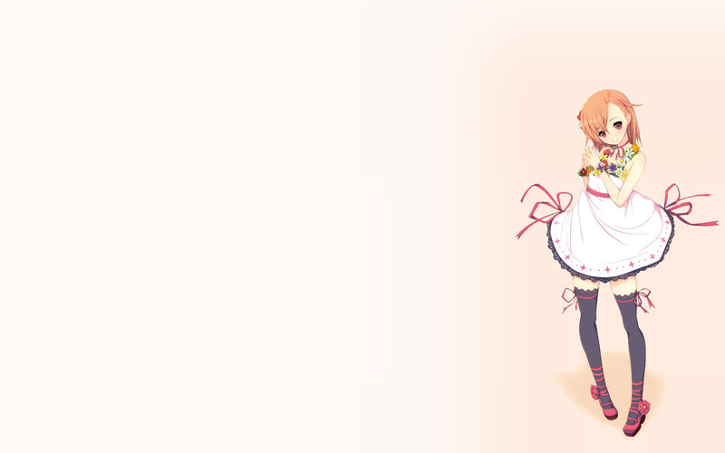 anime girl with flowers