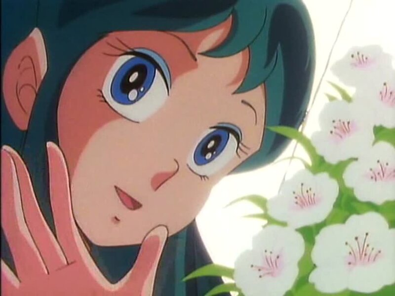 anime girl with flowers