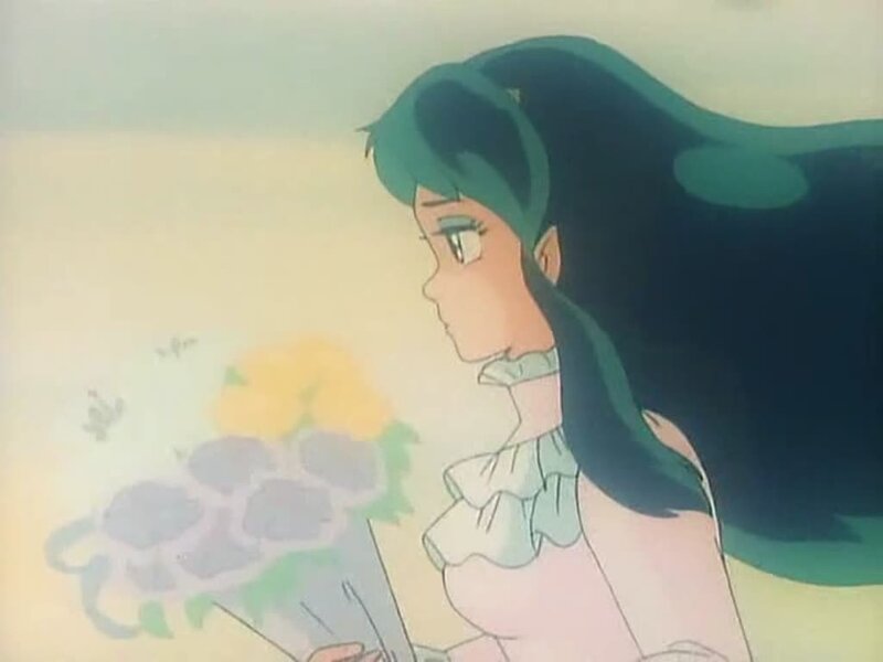 anime girl with flowers