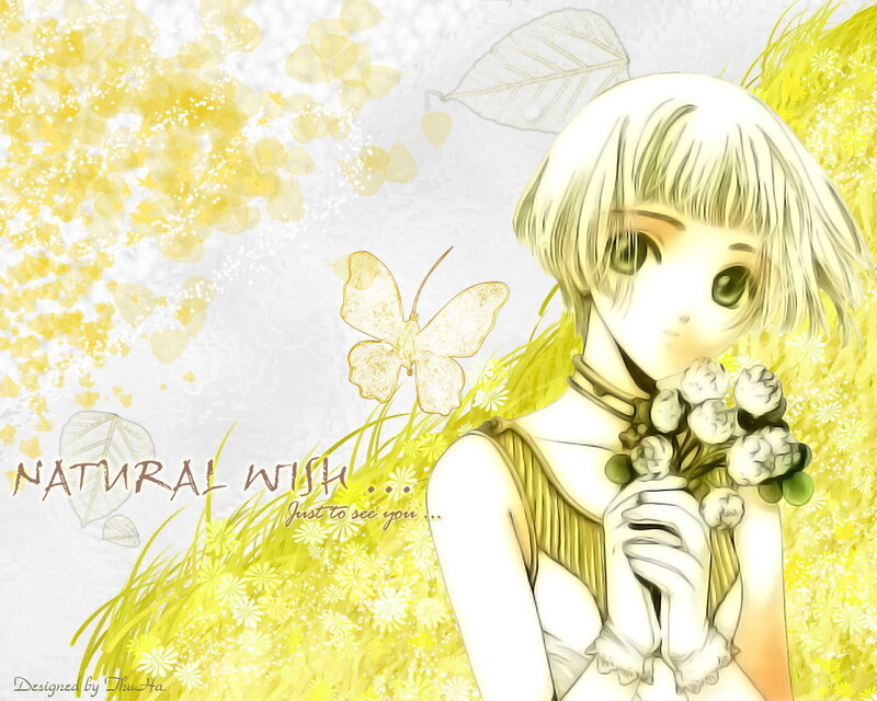 Anime girl with flowers