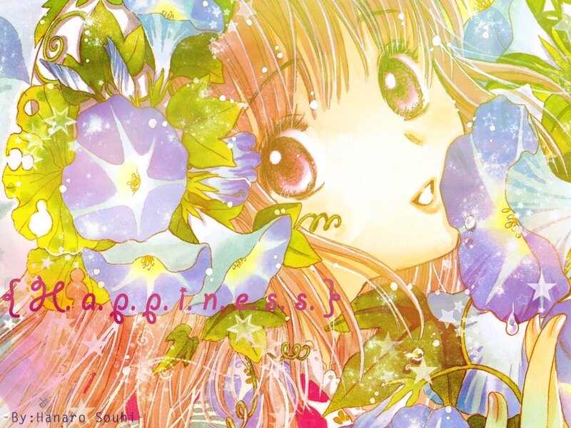 Anime girl with flowers