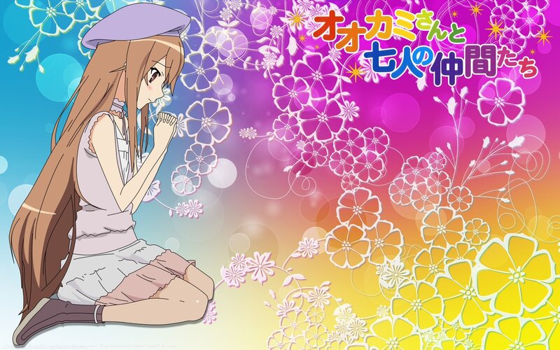 Anime girl with flowers
