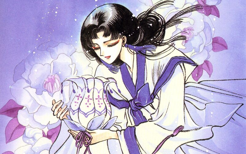 anime girl with flowers