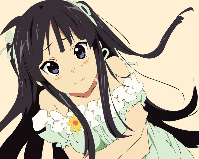 anime girl with flowers