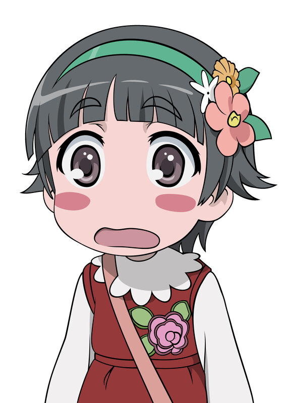 anime girl with flowers