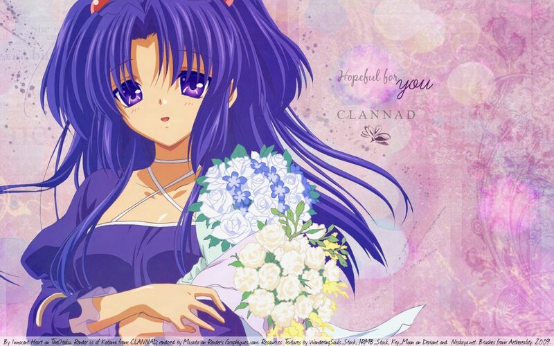 Anime girl with flowers