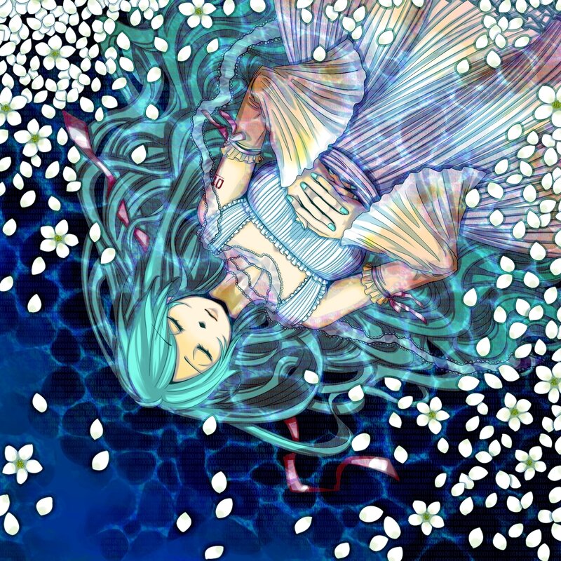 Anime girl with flowers