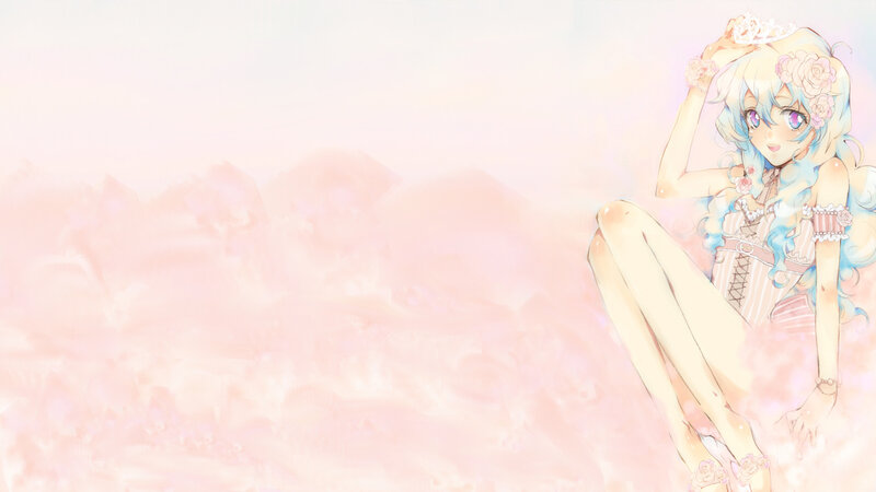 anime girl with flowers